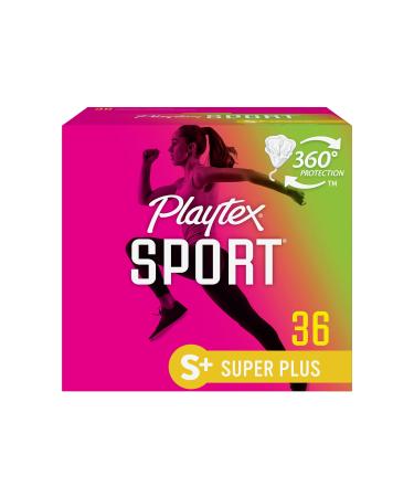 Playtex Sport Tampons, Super Plus Absorbency, Fragrance-Free - 36ct 36 Count (Pack of 1) - Buy Online on GoSupps.com