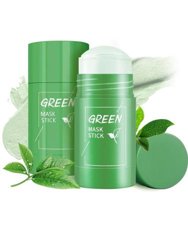 ChaneeHann 2 pieces green tea facial mask deep cleansing and pore refinement moisturizing removes blackheads for all skin types