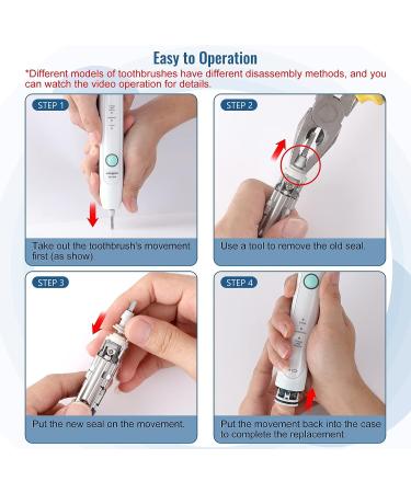 Rubber Seal Replacement for Philips Sonicare Electric Toothbrush Head - Waterproof Parts for Hx9340 Hx9350 Hx6930 Hx6950 Hx6530 Hx6710 Hx6730 Hx9140 Hx9160 - 1 Set - Buy Online on GoSupps.com