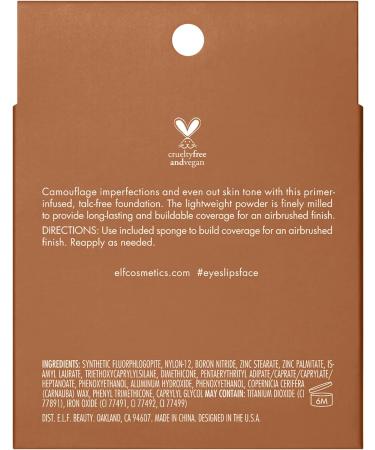e.l.f. Camo Powder Foundation Deep 500 W 8g - Primer-Infused, Long-Lasting Full Coverage - Buy Online on GoSupps.com