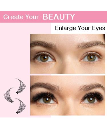 280 Pcs 10D 20D 30D C D Curl Wispy Cluster Lashes | DIY At-Home Bottom Lashes | 30D-C-0.07-9-15 Mix | Large Size - Buy Online on GoSupps.com