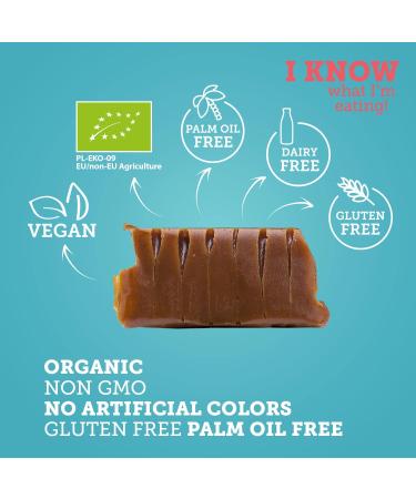 Buy Super Fudgio Organic Strawberry Candies - Vegan Gluten-Free Palm Oil-Free Caramel with Coconut Milk | 6x150g Multipack - Buy Online on GoSupps.com