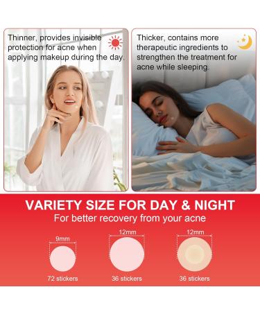 Buy Effective Pimple Hydrocolloid Patches for Face - Acne & Blemish Treatment with Salicylic Acid Tea Tree Oil & Calendula Oil (108 Day + 36 Night Patches) Fast International Shipping - Buy Online on GoSupps.com