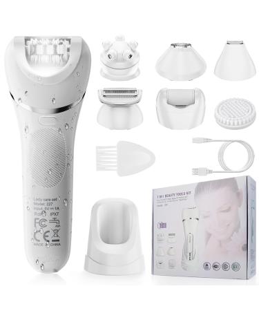 pilateur de cheveux pour femme rasoir lectrique pilateur facial tondeuse bikini rasoir 7 en 1 pour le visage les l vres le menton les aisselles les jambes tanche IPX7 cadeaux pour