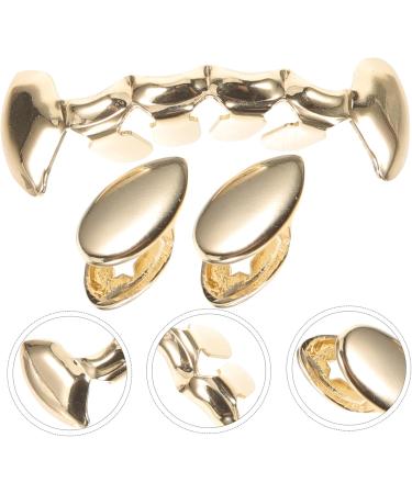 Frcolor Hip-Hop Teeth Grills - Gold Vampire Prosthesis for Adults | Funny Halloween Copper Braces - Buy Online on GoSupps.com