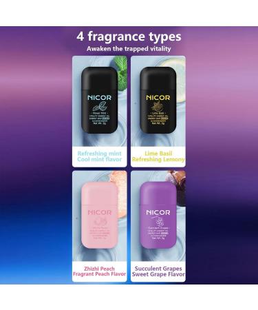 Nose Inhalators with Essential Oils | Vitality Energy Oil | Aromatherapy Stick Set - 4 Stimulating Flavors for Energy & Wellness - Buy Online on GoSupps.com