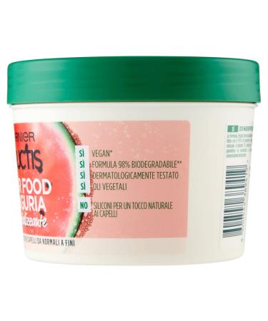 Garnier Fructis Hair Food Anguria - Maschera 3-in-1 per Capelli Fini | 97% Ingredienti Naturali Senza Siliconi | Trattamento Balsamo & Maschera Senza Risciacquo - Spedizione Internazionale - Buy Online on GoSupps.com