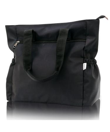 Large Lightweight Tote Bag Shoulder Bag for Gym Hiking Picnic Travel Beach Waterproof Tote Bags Black Tb1