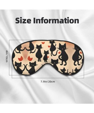 SSIMOO Happy Walking Kitty Print Double-Sided Eye Mask | Soft Light Blocking Sleep Mask for Enhanced Sleep Quality - Perfect for Travel & Home - Buy Online on GoSupps.com