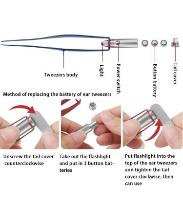 Stainless Steel LED Earwax Removal Kit with Rounded Head - Safe & Easy Ear Cleaning Tool for Travel - Buy Online on GoSupps.com