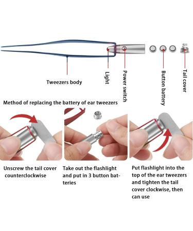 LED Lighted Ear Pick Heavy Duty LED Earwax Removal Kit Tweezers for Travel Use - Buy Online on GoSupps.com