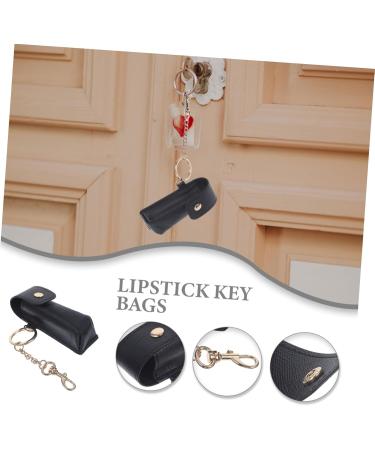 GALPADA 2pcs Lipstick Organizer Bag | Mini Makeup Wallet & Keychain | Leather Lip Balm Pouch for Ladies - Buy Online on GoSupps.com