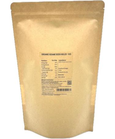 Organic Sesame Seeds Hulled 1kg of Nutritious & Flavorful Seeds - No Additives No Preservatives - Raw Vegan Non-GMO - Great for Baking Cooking and Sprinkling - Thames Organic 1kg - Buy Online on GoSupps.com