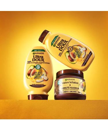 Garnier True Treasures Nourishing 1-Minute Hair Treatment | Avocado Oil & Shea Butter | Anti-Frizz | Vegan | 340 ml - Buy Online on GoSupps.com