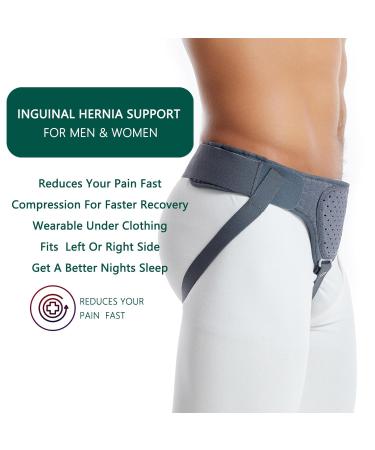 Adjustable Postoperative Inguinal Hernia Support Belt for Men - HeerTeaj Left & Right Side Relief - Buy Online on GoSupps.com