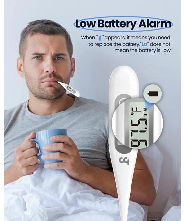 Digital Oral Thermometer for Adults, Kids, and Babies - Easy Read, Medical Grade, Rectum & Armpit Infant Thermometer - Indoor & Outdoor Use (Grey) - Buy Online on GoSupps.com