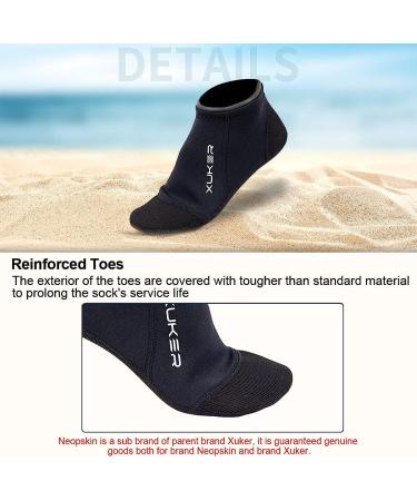 XUKER 3mm Neoprene Sand-Proof Beach Volleyball Water Socks | Diving Boots for Water Sports | Outdoor Activities | Flatlock-Low Cut | Small - Buy Online on GoSupps.com