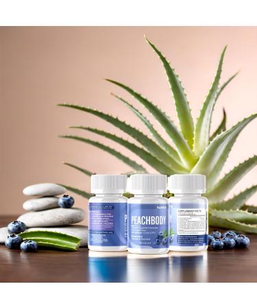 Blueberry Scented Probiotic Vaginal Suppositories | 30 Vegan Capsules with Aloe Vera for pH Balance | 360 Billion CFU | Peachbody - Buy Online on GoSupps.com