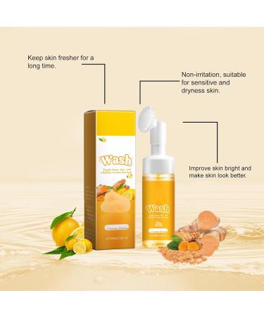 homomdy Foaming facial cleanser with turmeric deep cleansing and moisturizing brightening mild exfoliation improves blemishes and evens skin tone soothing cleanser for all skin types 3pcs - Buy Online on GoSupps.com