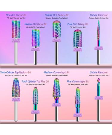 10-Part Nail Drill Set | Depvko Professional Tungsten Carbide Bits for Acrylic & Manicure | 3/32 Inches Salon & At-Home Tools - Buy Online on GoSupps.com