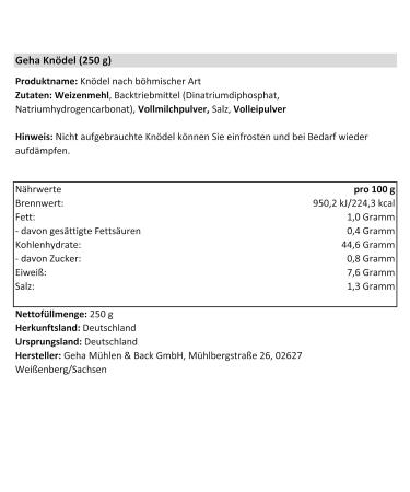 Buy Geha Dumplings Bohemian Style 250g - Perfect Dumpling Mixture for 3 Portions | International Shipping Available - Buy Online on GoSupps.com