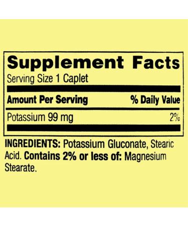 Spring Valley Potassium Caplets 99mg Dietary Supplement 100 Count + Me Gustas Sticker - Buy Online on GoSupps.com
