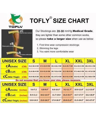 TOFLY Thigh High Compression Stockings - Firm Support 20-30 mmHg Gradient Compression - Silicone Band - Footless Sleeves for Swelling, Varicose Veins, Edema - L 20-30mmHg Beige - Buy Online on GoSupps.com