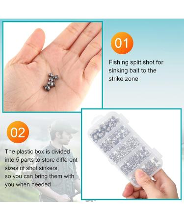 200-Piece Removable Split Shot Sinker Kit for Fishing - Round Fishing Weights for Precision Sinking (1/64 oz - 5/64 oz) - Buy Online on GoSupps.com