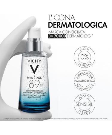 Vichy Concentrated and Fortifying Serum moisturizing repairing and fortifying effect with hyaluronic acid and volcanic water unique formula mineral 89 50 ml - Buy Online on GoSupps.com