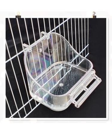 Parrot Bath Box Bird Cage - 1 Piece Parakeet Caged Accessory Supplies Bathing Tub Bath for Most Birdcage Pet Parrot Budgie Parakeet Lovebird Cockatiel Cage Water Shower Transparent - Buy Online on GoSupps.com
