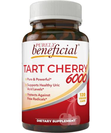 Montmorency Tart Cherry Capsules 6000mg - Extra Strength Non-GMO 120 Vegetarian Capsules - Buy Online on GoSupps.com