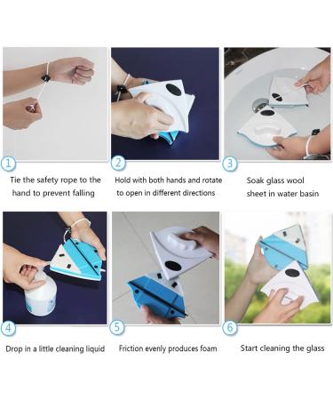 Outside Magnetic Window Cleaner Window Cleaner Magnetic Window Cleaner Double Side Squeegee Glass Wiper Washing Cleaning Tool Brush for Double Glazed Window Thickness 3-8MM - Buy Online on GoSupps.com