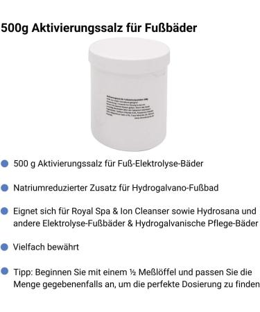 chienterprise 500 g activation salt for Hydrosana Bioenergiser Detox Spa Ion Cleanser Royal Spa and other foot baths reduced sodium content enriched with potassium and magnesium - Buy Online on GoSupps.com