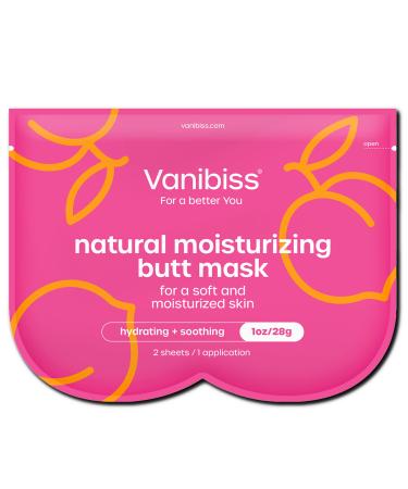Vanibiss Butt Mask - Moisturizing Butt Mask for Women - Hydrating & Soothing Beauty Mask for Your Bum - Collagen Mask Skincare for Buttocks (2 Sheets)