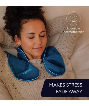 GENIANI Microwavable Heating Pad - Herbal Aromatherapy Neck Wrap for Pain Relief - Hot/Cold Compress (Space Blue) - Buy Online on GoSupps.com