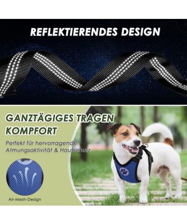 Buy Slowton XS Blue Dog Harness with Seat Belt for Car - Breathable Latex Network for Puppy Safety | Ideal for Everyday Sports - International Shipping Available - Buy Online on GoSupps.com