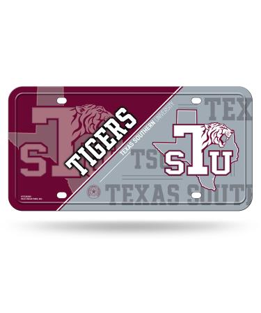 Rico Industries NCAA Texas Southern Tigers Primary Metal Auto Tag 6" x 12" - Ideal for Truck/Car/SUV