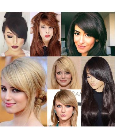 Bangs Hair Clip Synthetic Side Bangs Hair Extensions Clip In Side Bangs Fake Fringe Hairpiece High Temperature Black Blonde False Hair Bangs Clip in Hair (Color : 4-01) - Buy Online on GoSupps.com