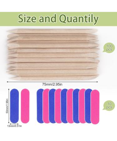 100 Rose Wooden Stick Manicure Set - Double-Sided Orange Wood Sticks for Nail Care & Pedicure Art - Buy Online on GoSupps.com