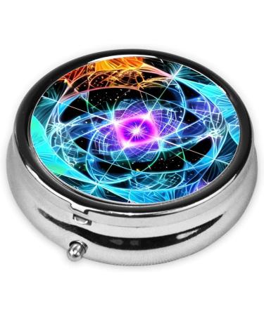 Eight Dimensional Spaceround Pill Box - 3 Compartment Portable Travel Organizer for Easy Medication Management - Buy Online on GoSupps.com