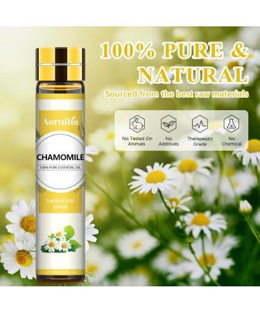 Aoruilia 10ml Chamomile Essential Oil Pure Natural Floral Essential Oils Fragrance for Diffuser for Home Aromatherapy Perfume Candle Making Wax Melts Cleaning Chamomile 10 ml (Pack of 1) - Buy Online on GoSupps.com