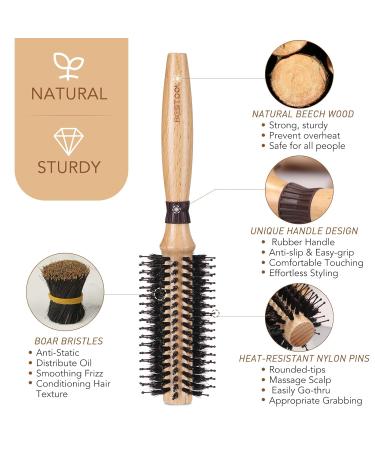 Bestool Round Brush for Blow-Drying - Wild Boar & Nylon Bristles Professional Styling Brush for Men & Women Smooth & Curl Hair Texture (20mm Barrel) - Buy Online on GoSupps.com