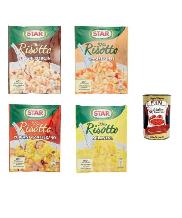 Italian Gourmet E.R. Star Creamy Risotto Porcini Mushrooms Milanese Shrimp Riz cr meux 4 x 175 g