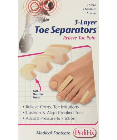Pedifix 3-layer Toe Separators 6-Count - Buy Online on GoSupps.com