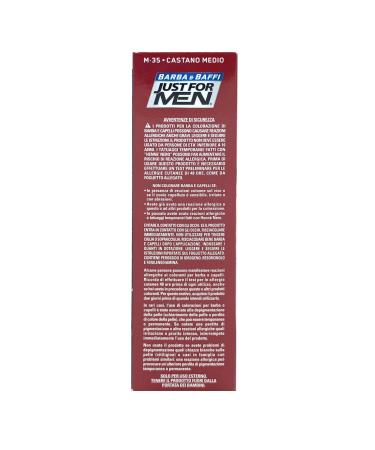 Just for Men Barba and Baffi Permanent Color M35 - 2 x 14ml Gel for Brown/Gray Beard - Amoniak-Free - International Shipping - Buy Online on GoSupps.com