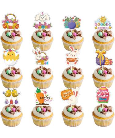 Easter Day Decorations for Easter Party Supplies - Including Glitter Cake Topper Cupcake Topper Easter Day Theme Paper Straws & Cupcake Decoration - Buy Online on GoSupps.com