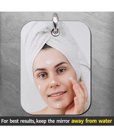 NC Fogless Unbreakable Shower Mirror | Shatterproof Fog Proof Shave | Medium 2PCS 6x8 | Portable for Travel, Makeup, Camping | Wall Hanging Bathroom Mirror - Buy Online on GoSupps.com