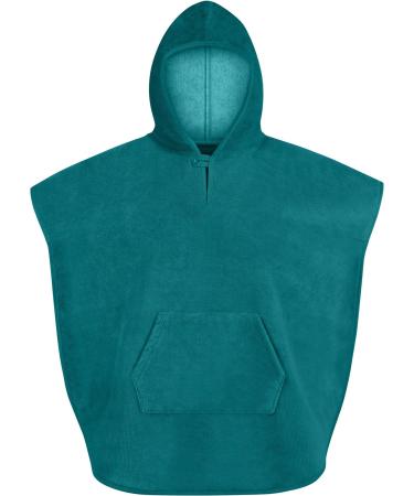 normani children's bath poncho - bath towel for toddlers made of cotton with hood - bath towel bathrobe blue 55 cm x 70 cm