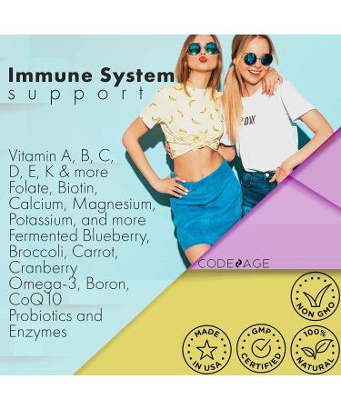 CodeAge Teen Fermented Multivitamin - 60 Capsules for Optimal Growth & Health - Buy Online on GoSupps.com