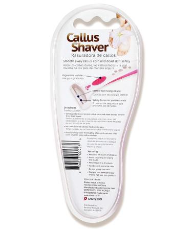 Dorco Callus Shaver - Ergonomic No Slip Handle & Blade Safety Cover - Pink - Buy Online on GoSupps.com